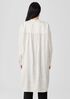 Washed Silk Tussah Mandarin Collar Shirtdress