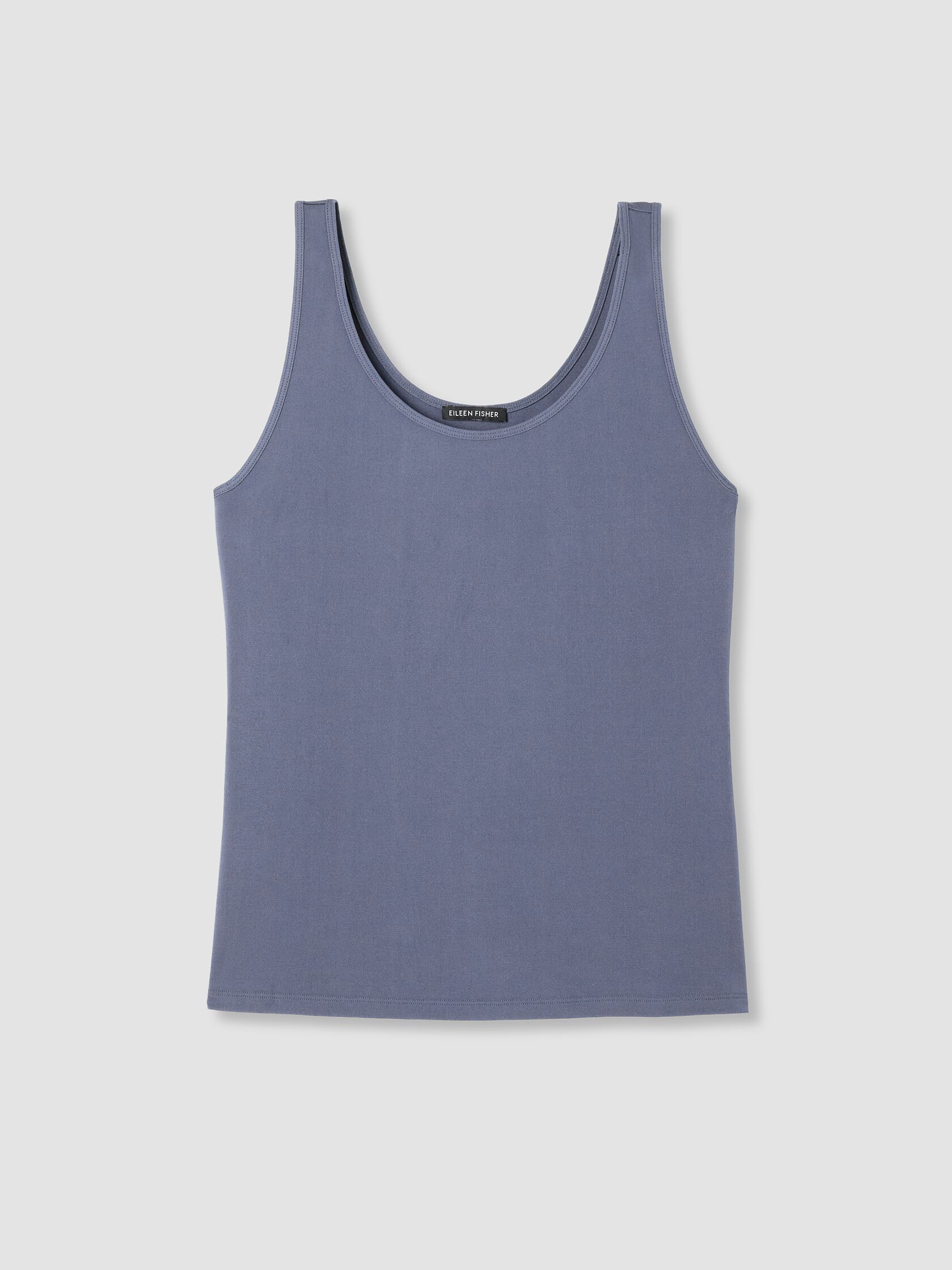 Stretch Silk Jersey Scoop Neck Tank