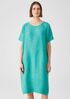 Washed Organic Linen Delave Dress