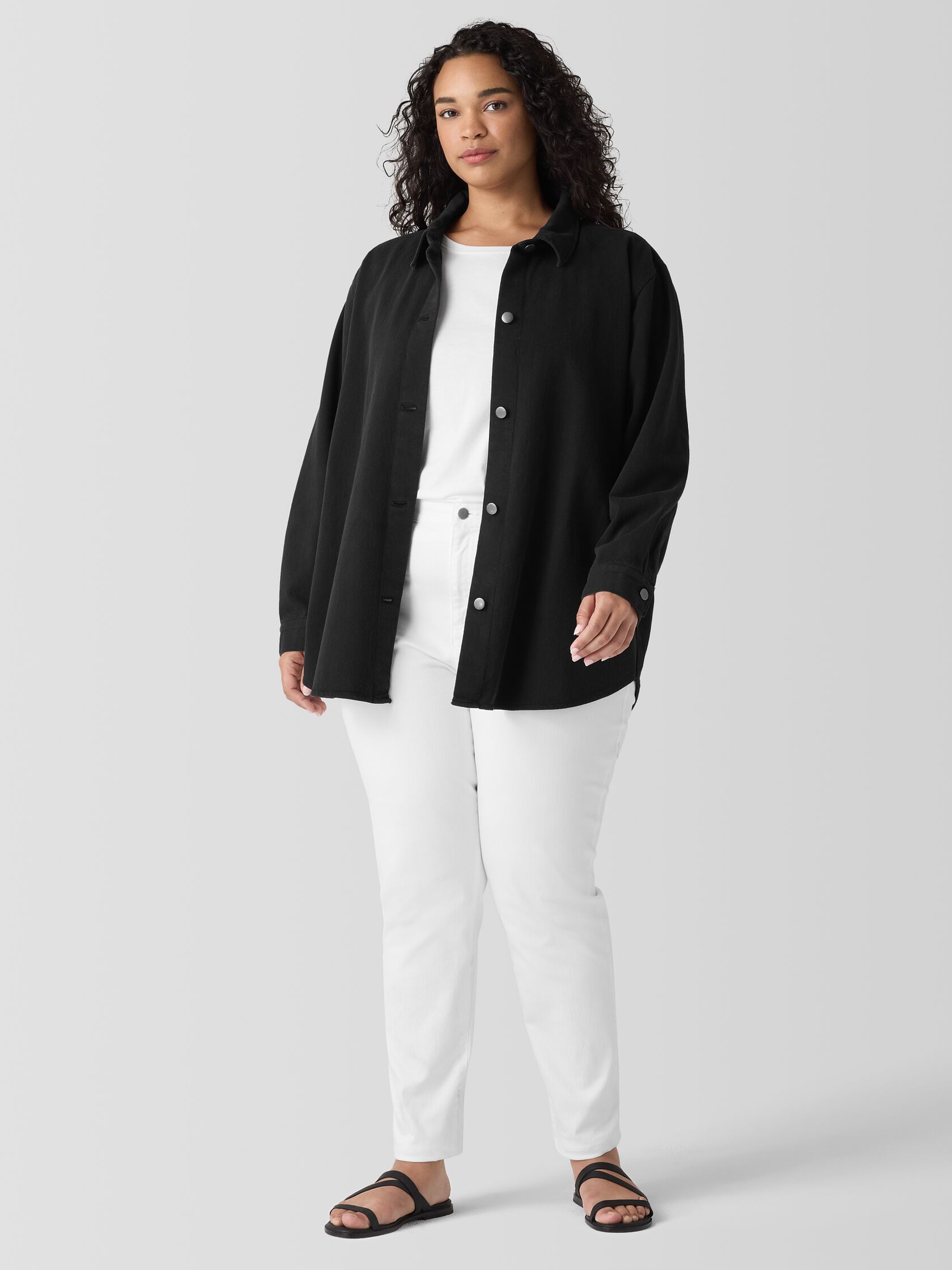 Garment-Dyed Utility Organic Cotton Shirt Jacket