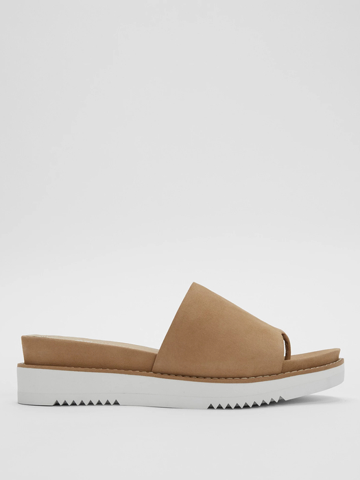 Touch Tumbled Nubuck Leather Flatform Sandal | EILEEN FISHER