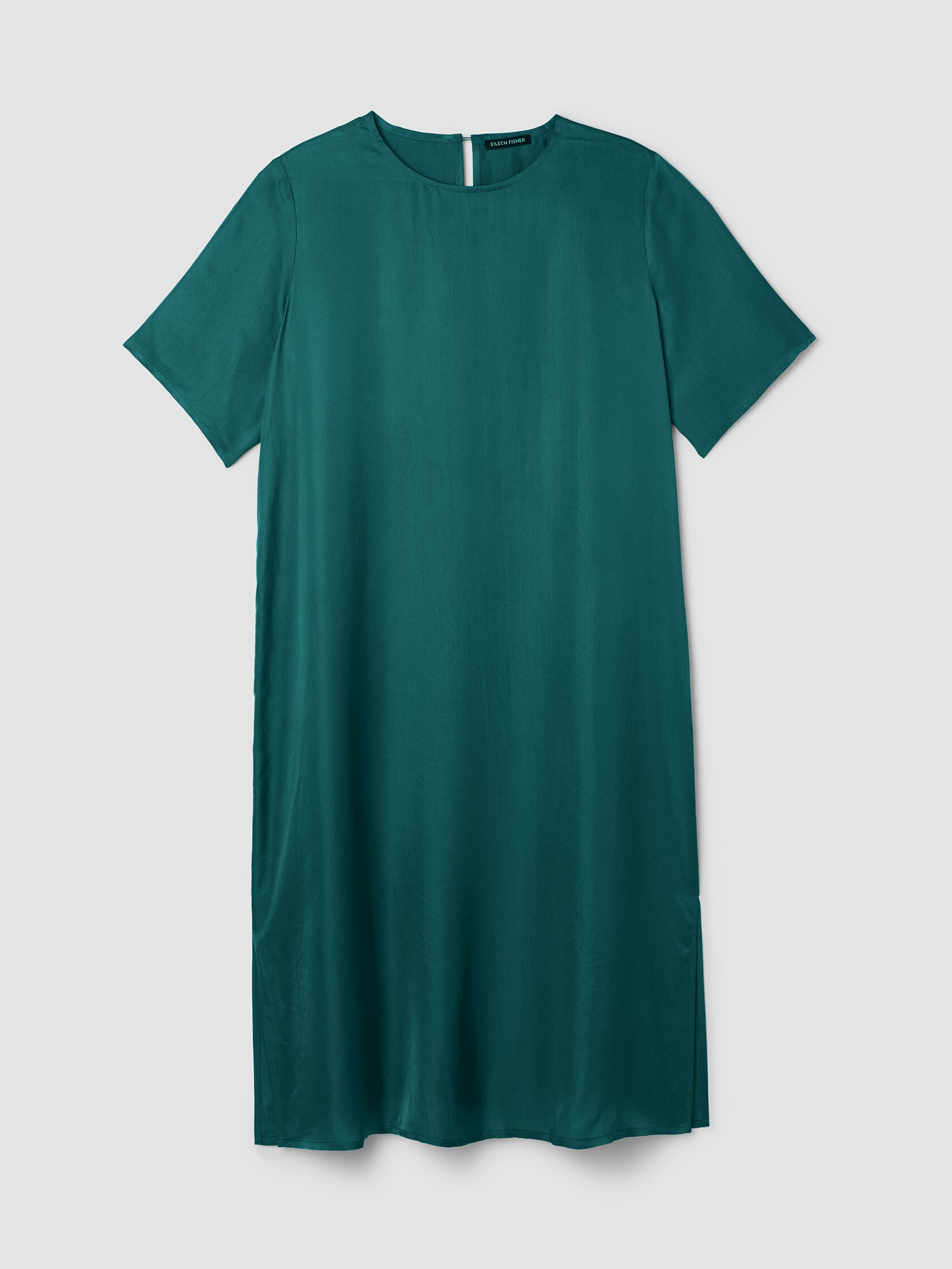 Lightweight Satin Shimmer Tee Dress