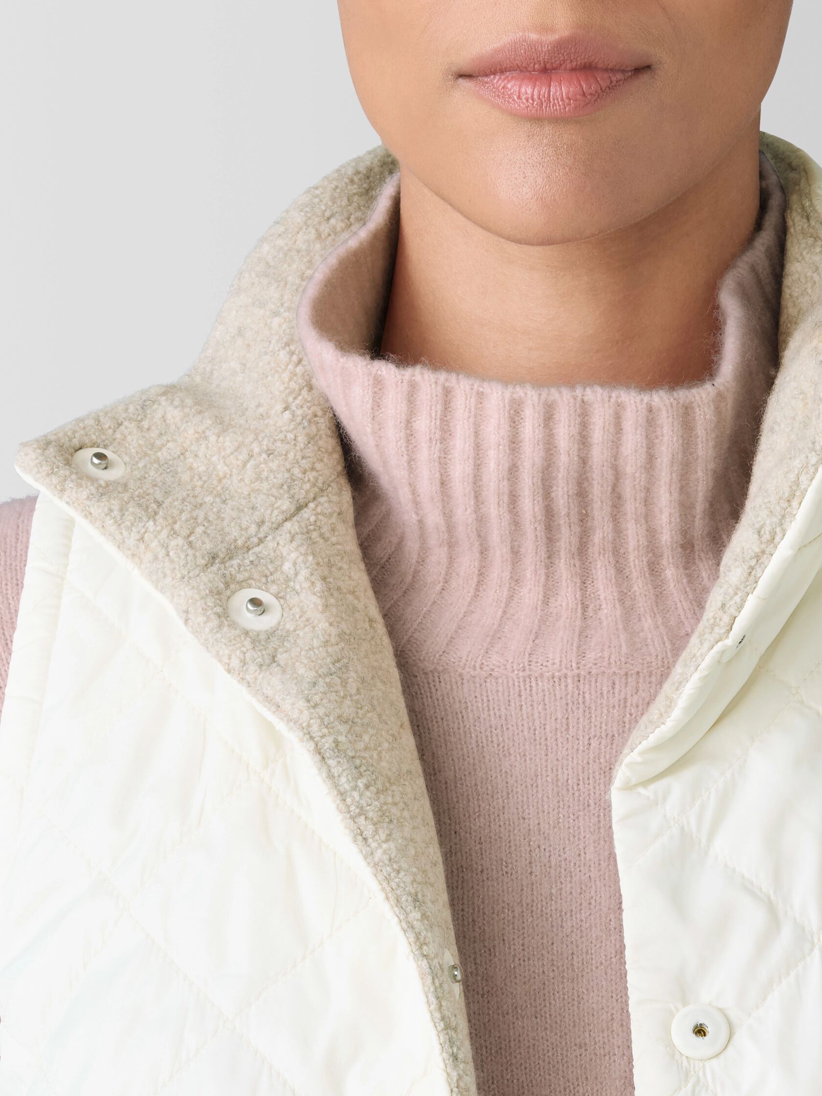 Eggshell Recycled Nylon Reversible Vest