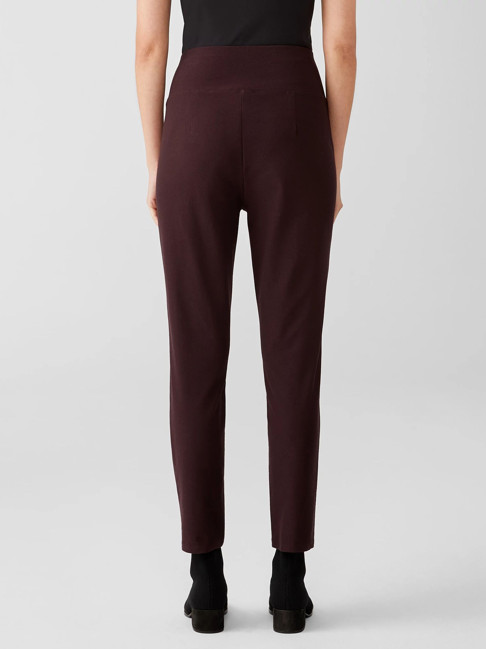 Washable Stretch Crepe High-Waisted Pant