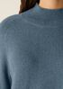 Cotton & Recycled Cashmere Turtleneck Long Top