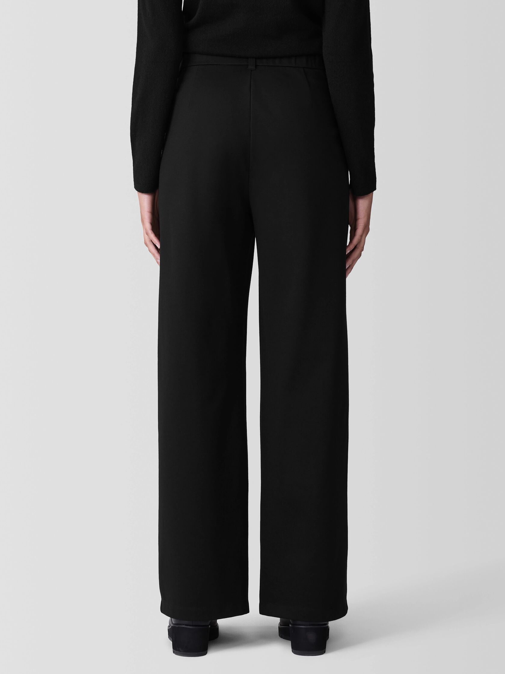 Washable Flex Ponte Wide Trouser Pant