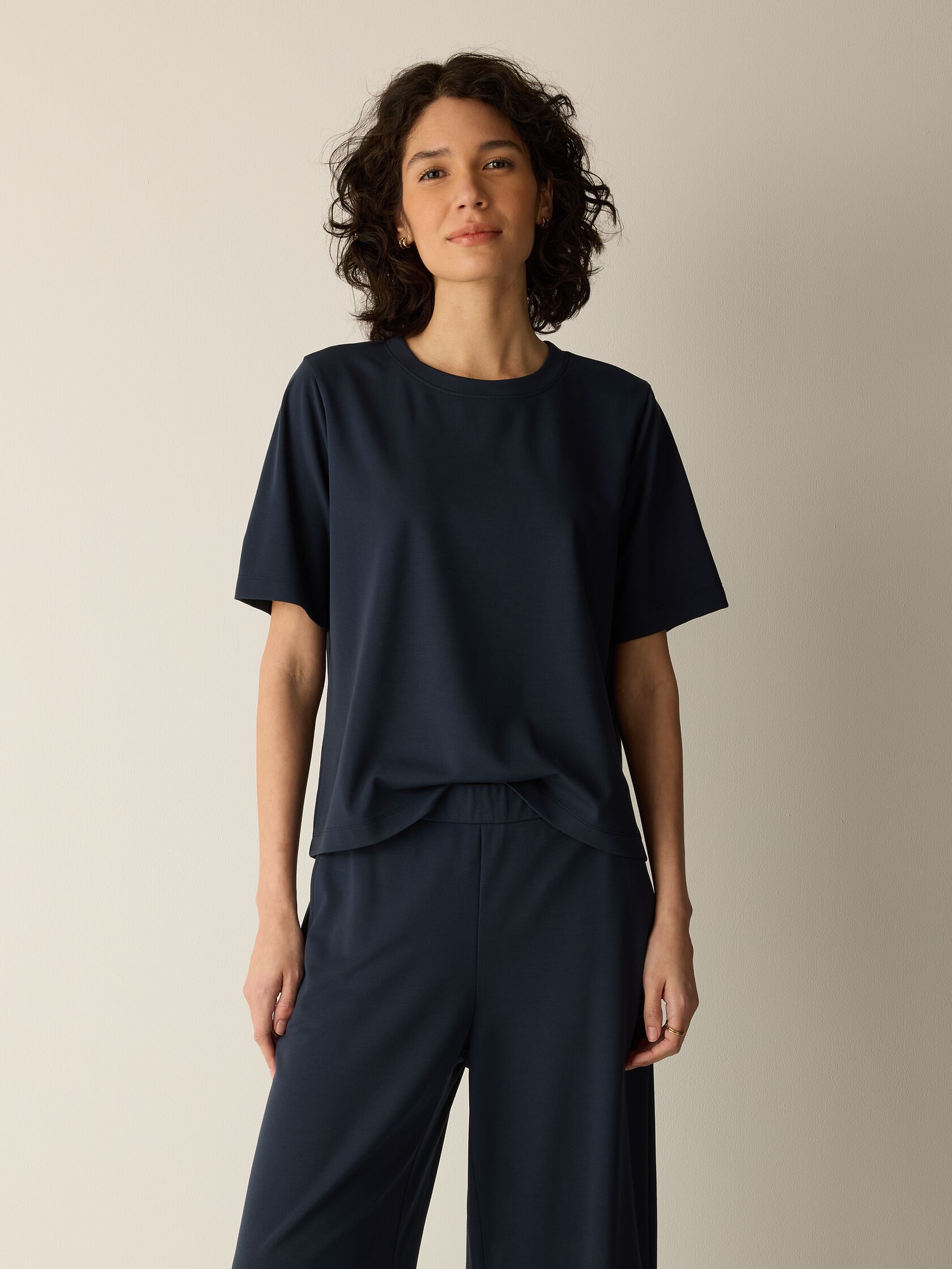 Extra-Fine Ponte Crew Neck Tee
