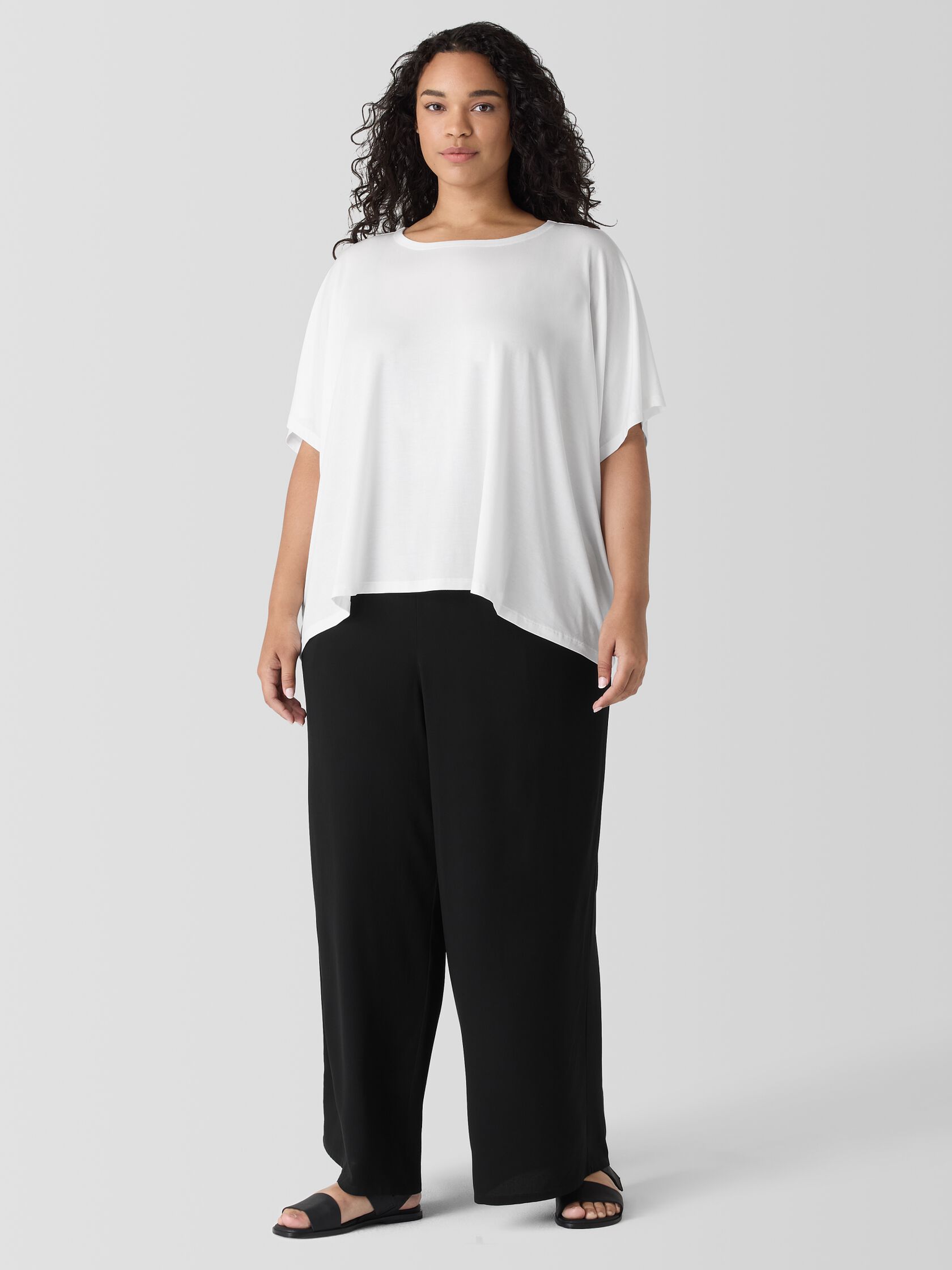 Fine Jersey Crew Neck Box-Top