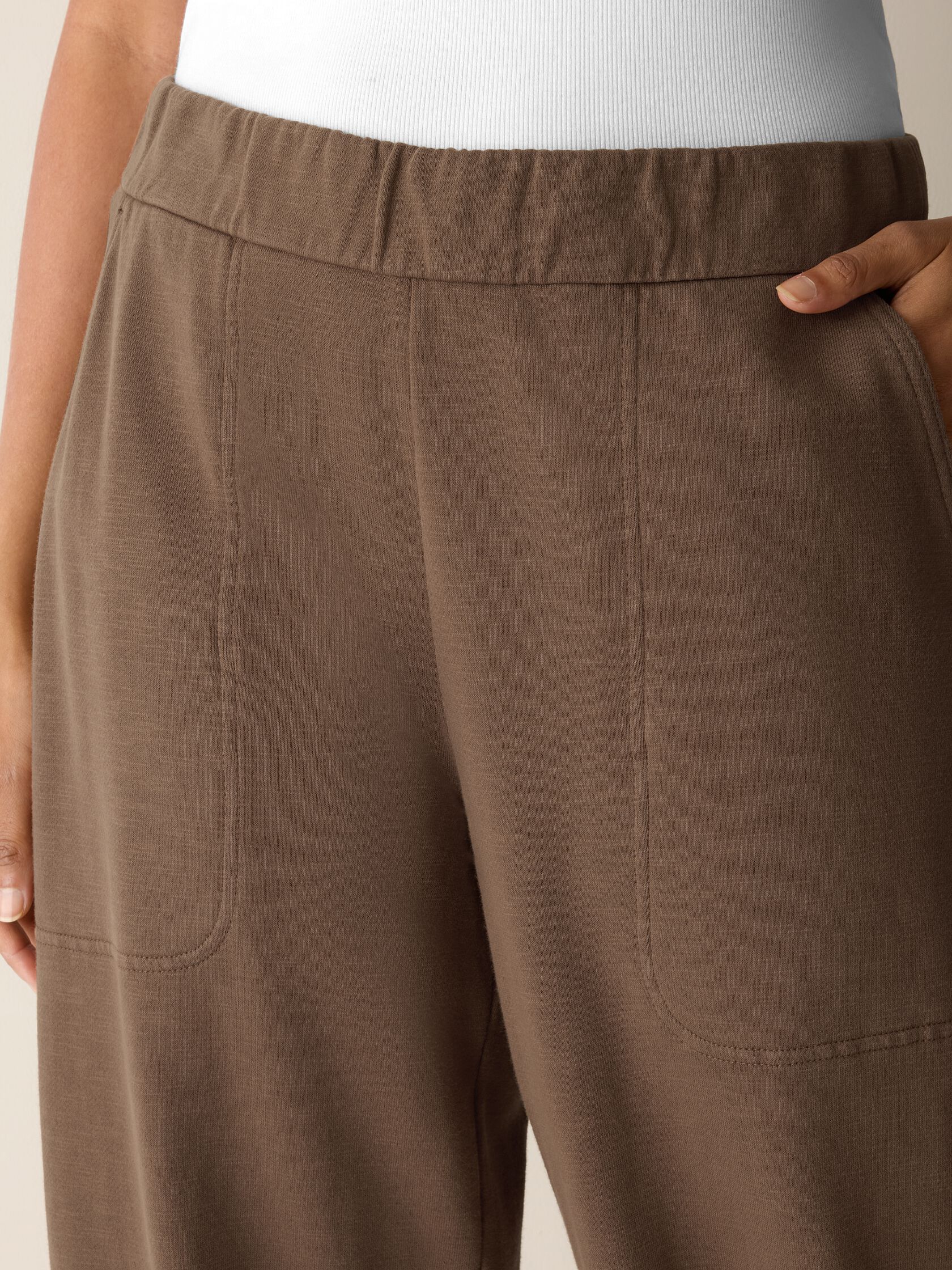 Garment-Dyed Organic Cotton Terry Arch Pant