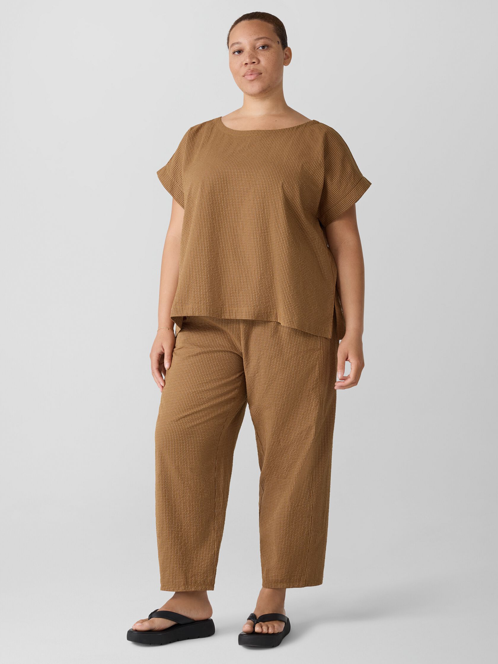 Organic Cotton Ripple Square Top