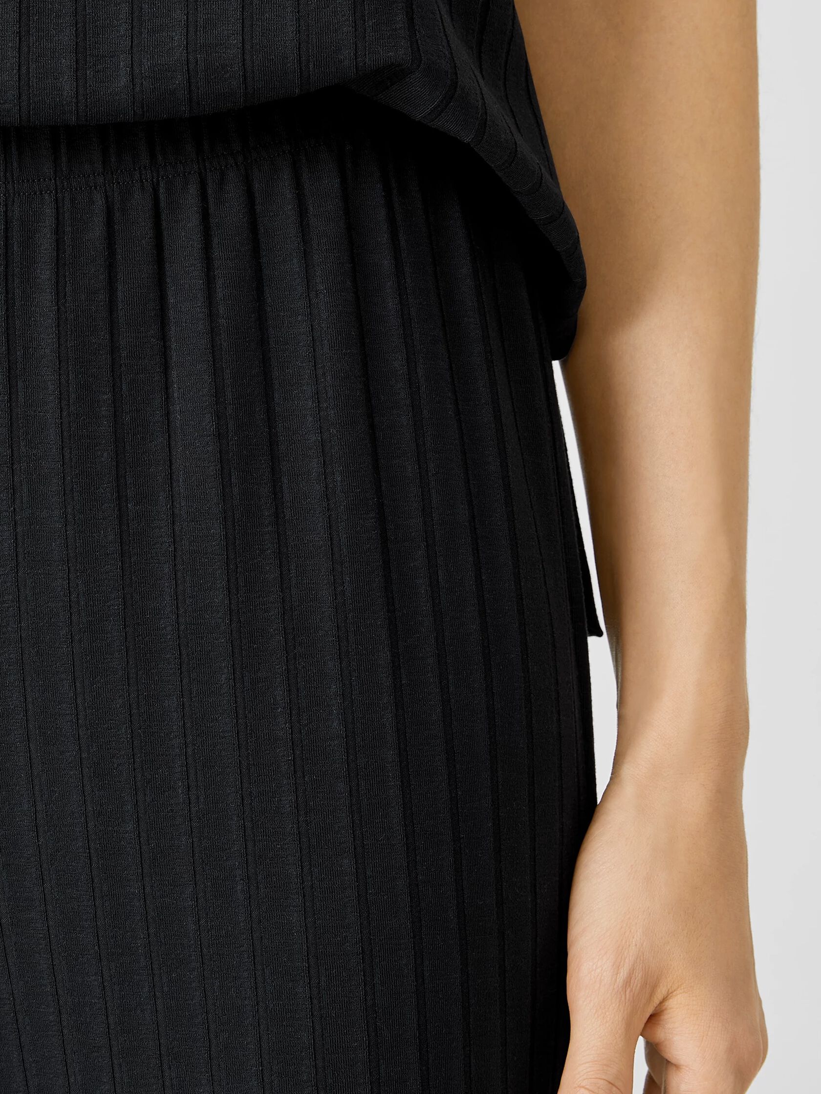 Washable Stretch Rib Straight Pant