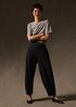 Extra-Fine Ponte Curved Lantern Pant