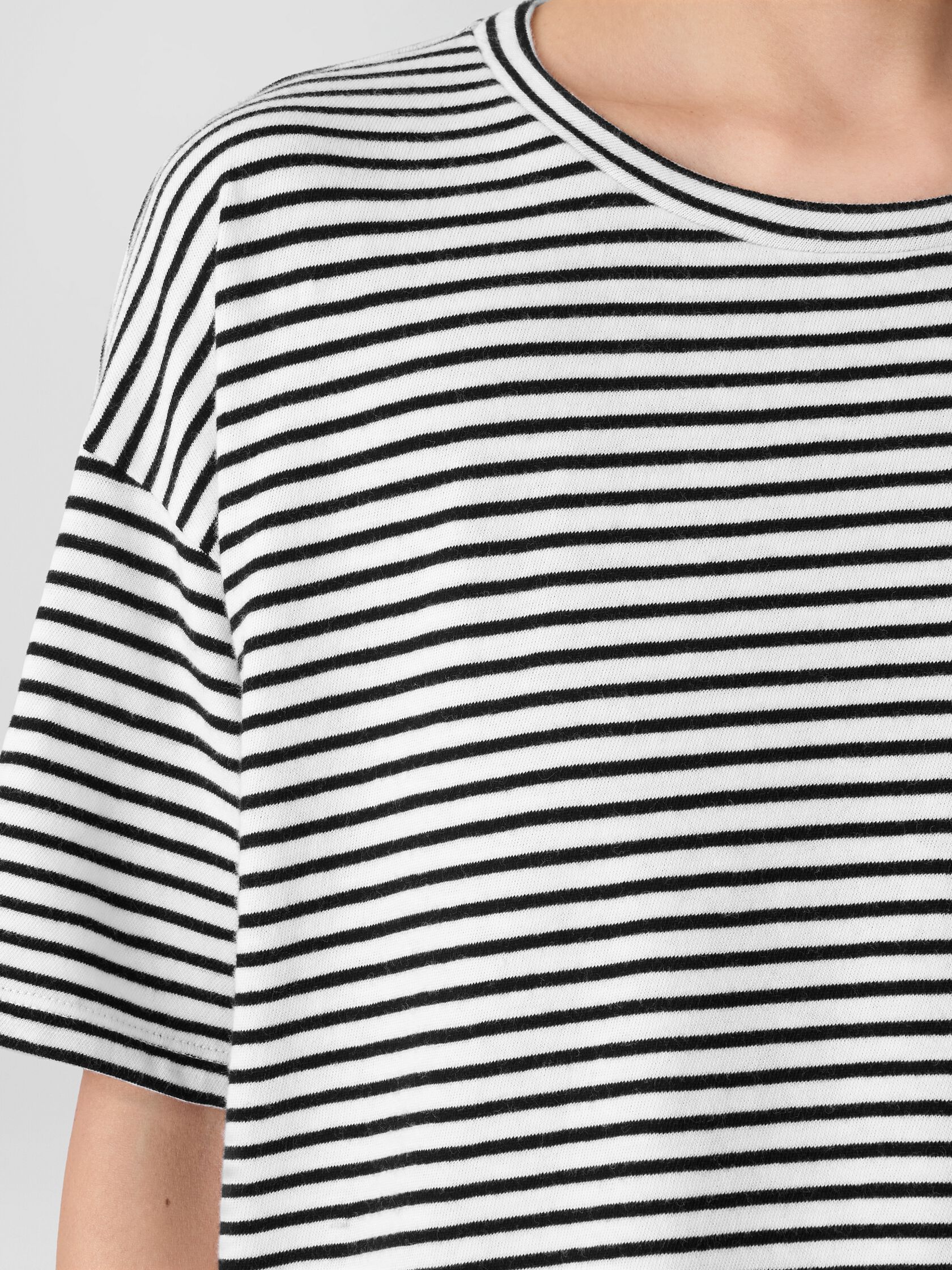 Striped Organic Cotton Slub Box-Top