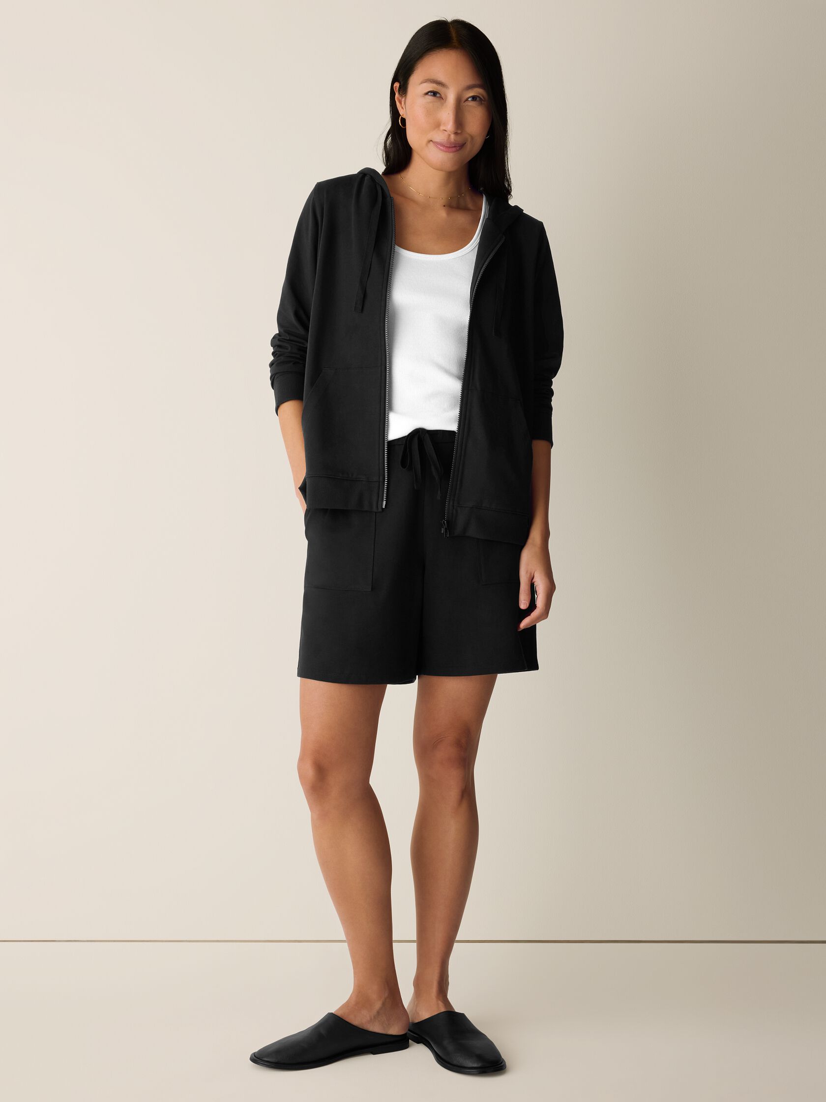 Pima Cotton Stretch Jersey Walking Shorts