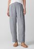 Puckered Organic Linen Stripe Lantern Pant