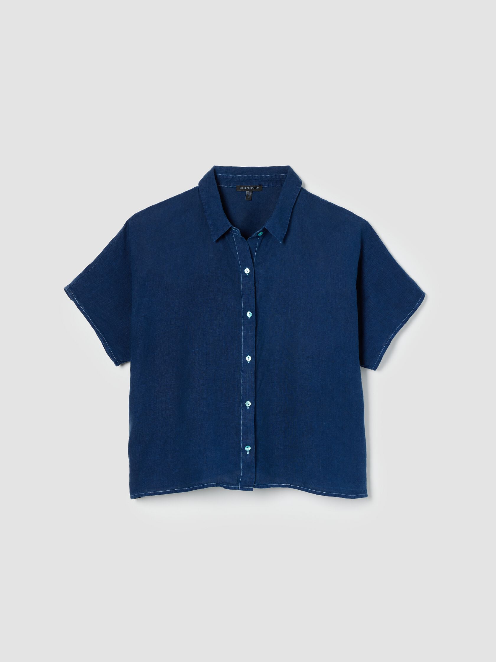 Renew Organic Linen Short-Sleeve Shirt, M