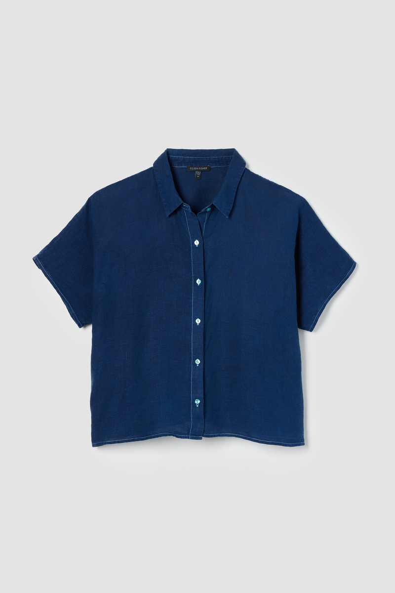 Renew Organic Linen Short-Sleeve Shirt, M