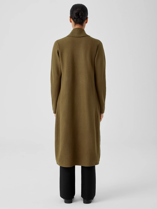 Boiled Wool Jersey High Collar Jacket