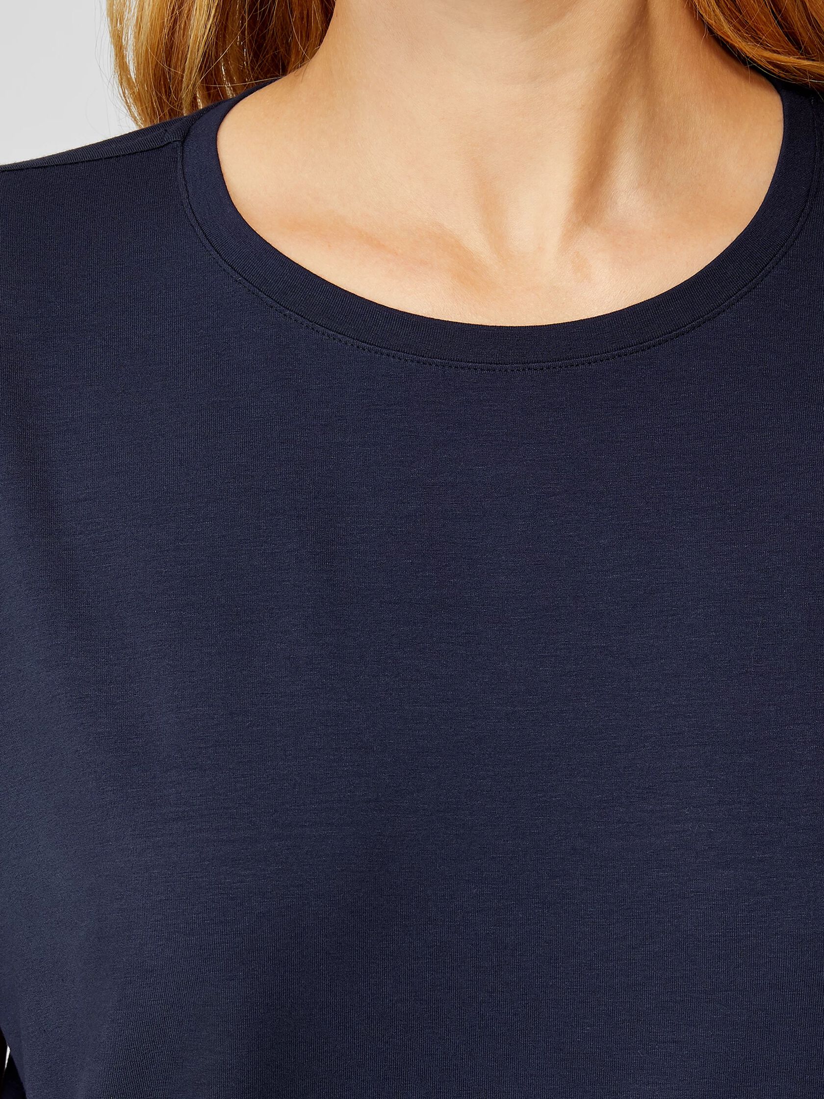 Lightweight Viscose Jersey Crew Neck Tee