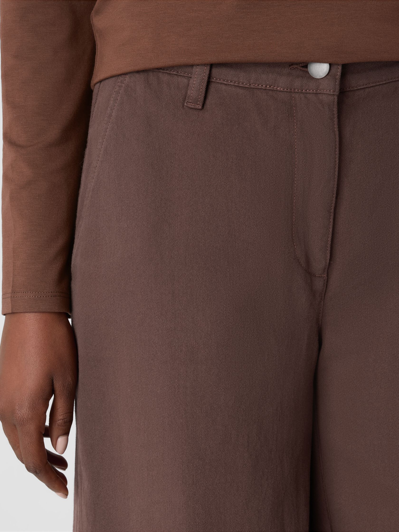 Garment-Dyed Utility Cotton Wide-Leg Pant
