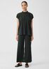 Woven Plisse Wide-Leg Pant