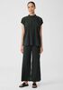 Woven Plissé Wide-Leg Pant