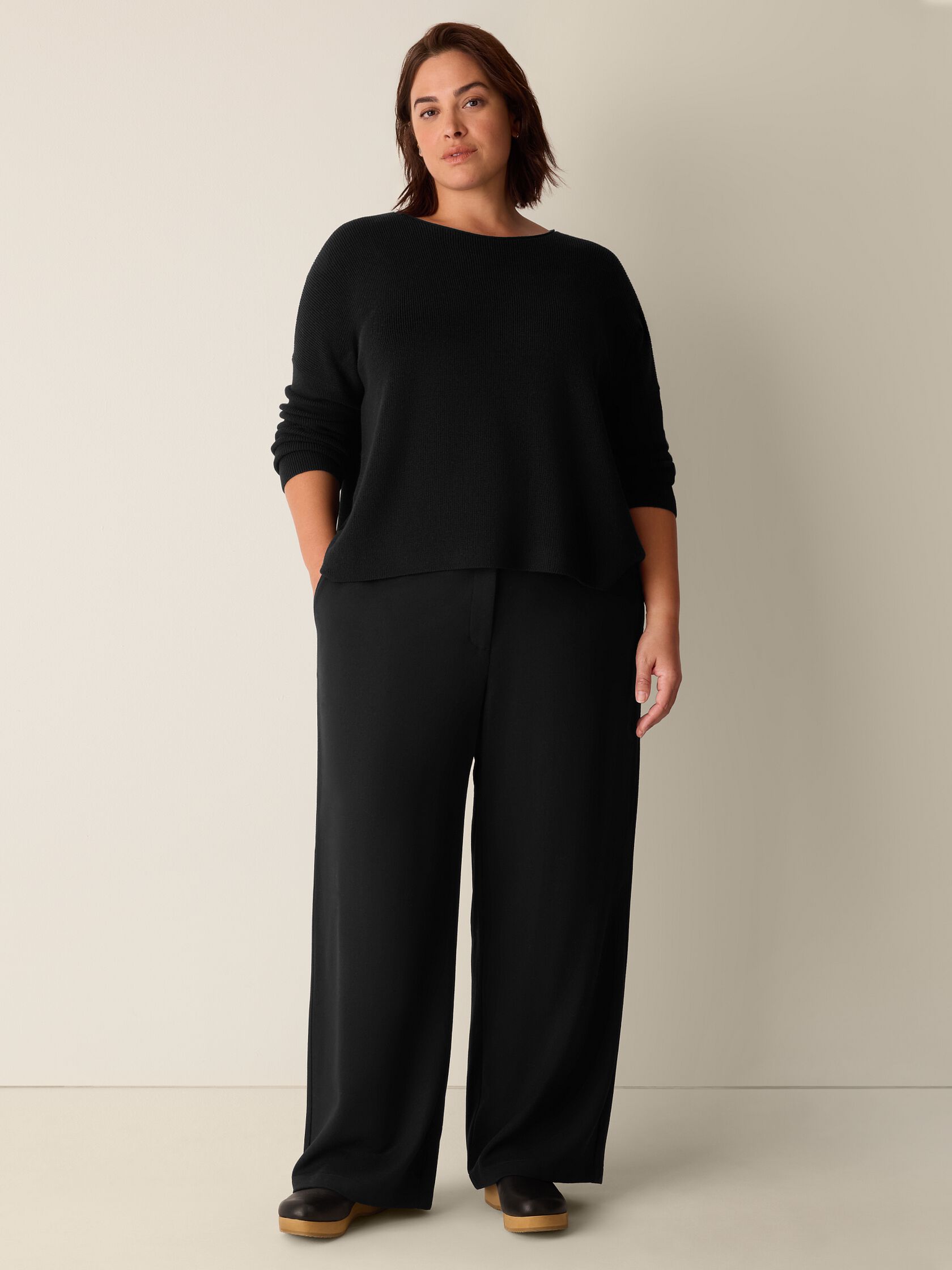 Merino Crew Neck Top in Regenerative Wool
