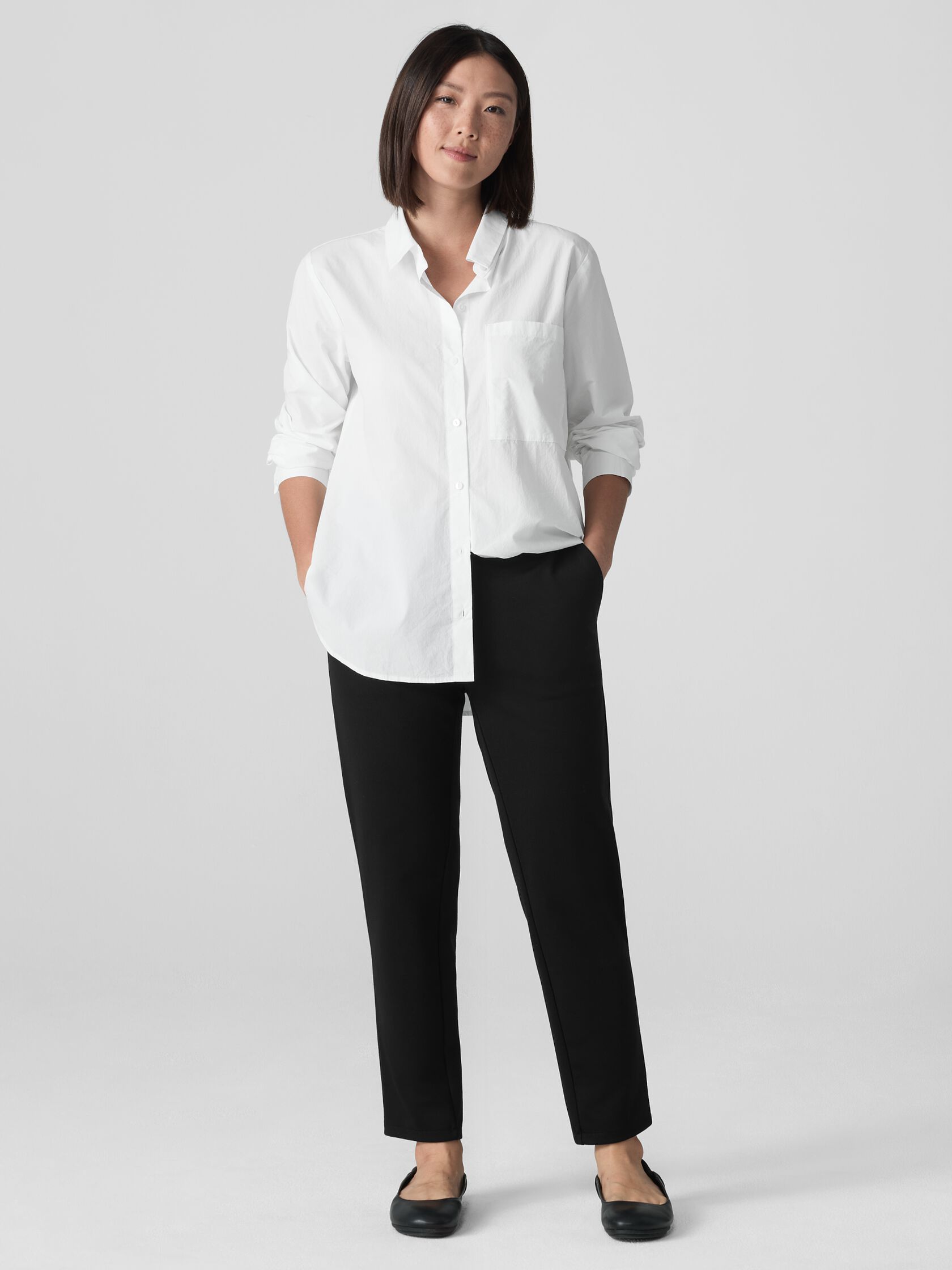 Washable Flex Ponte Tapered Trouser Pant