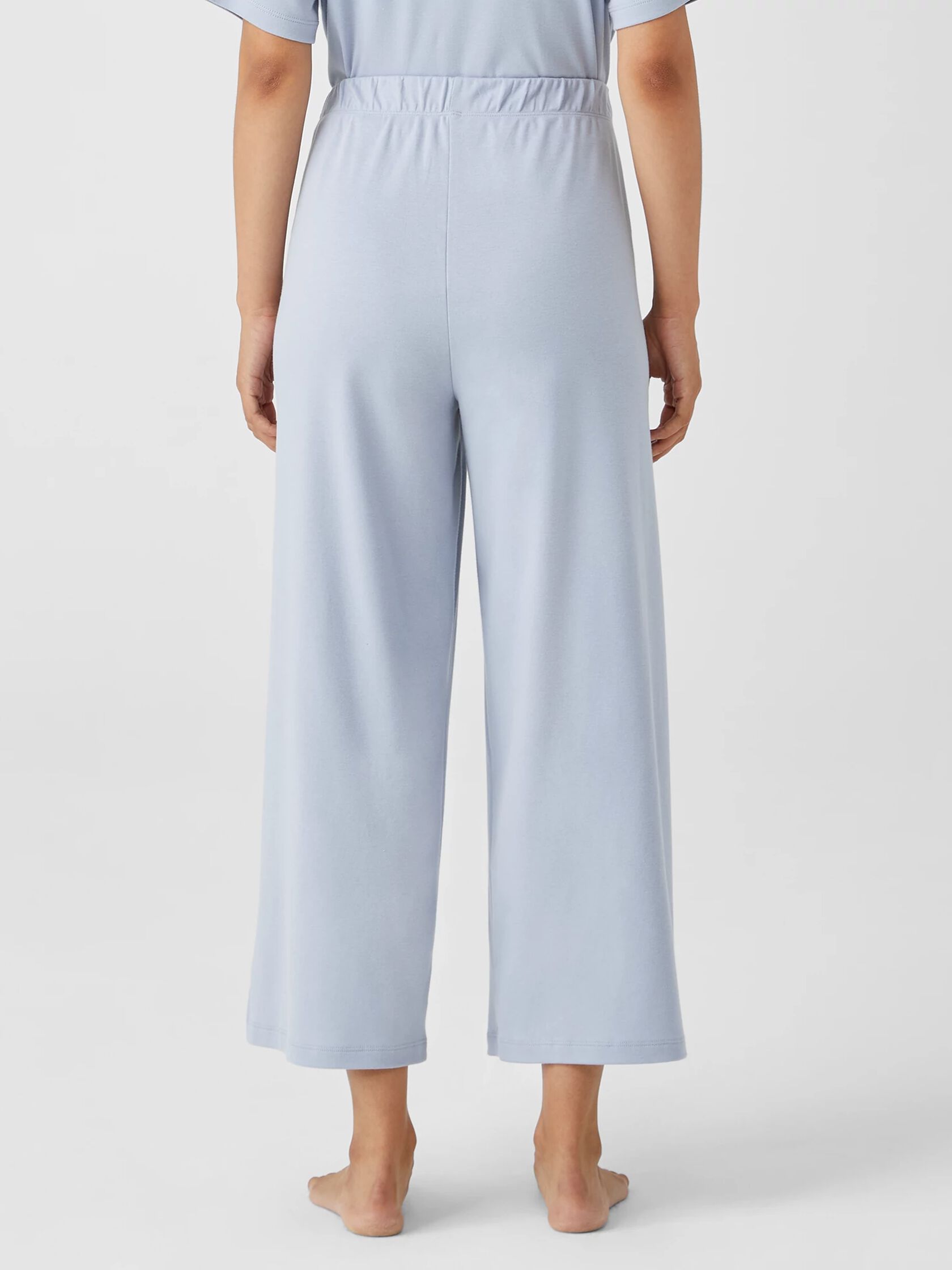 Cozy Organic Cotton Interlock Wide-Leg Pant