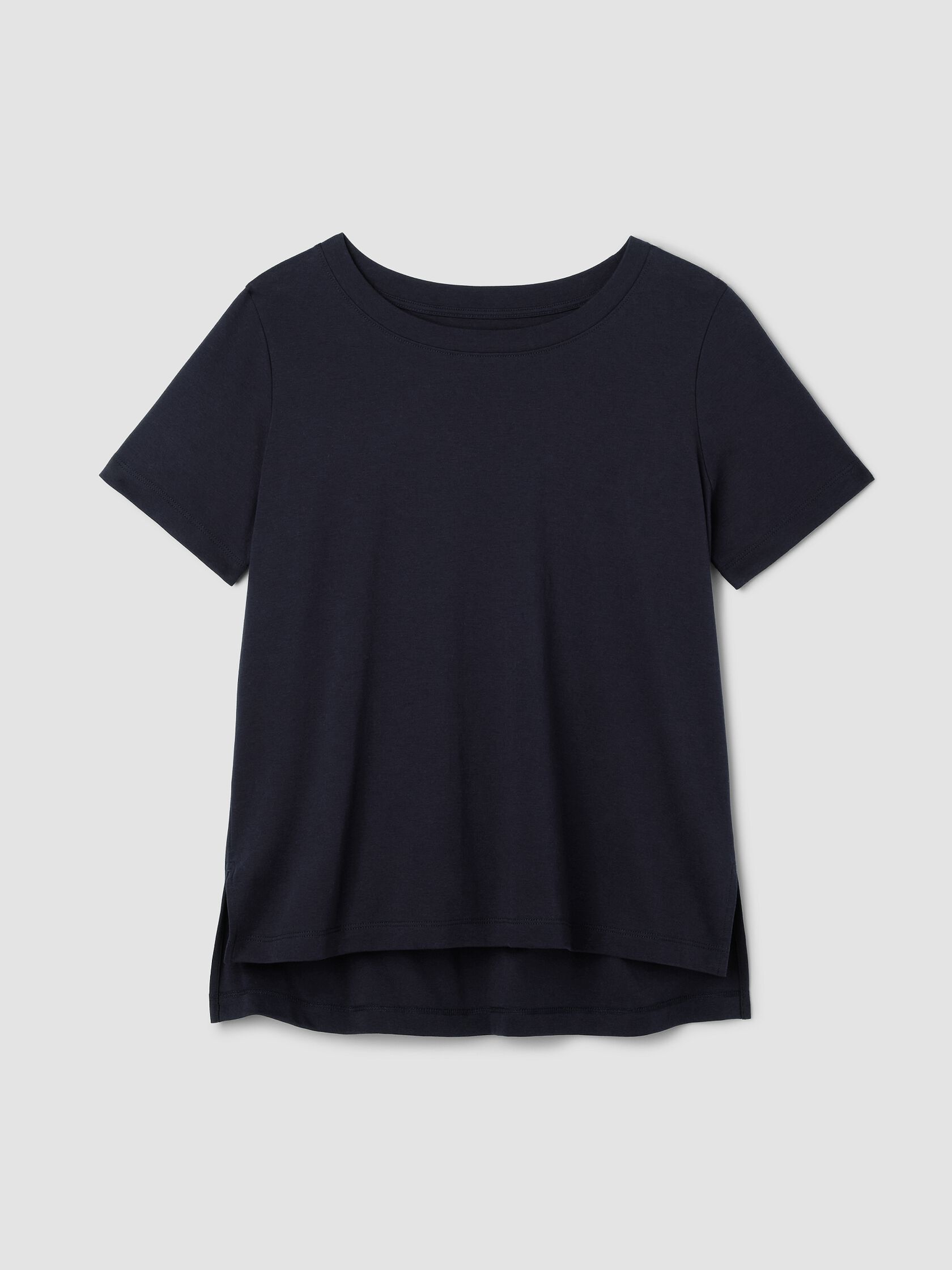Organic Cotton Interlock Jewel Neck Sleep Tee