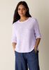 Organic Linen Cotton Slub Crew Neck Top