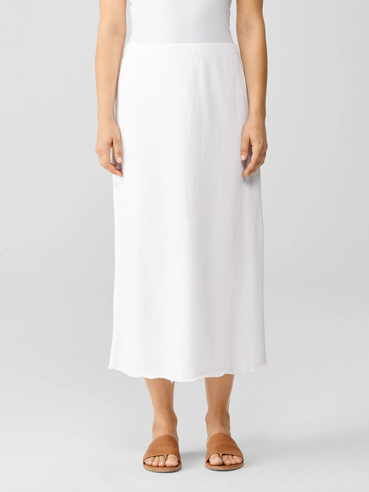 Lightweight Organic Cotton Terry A-Line Skirt