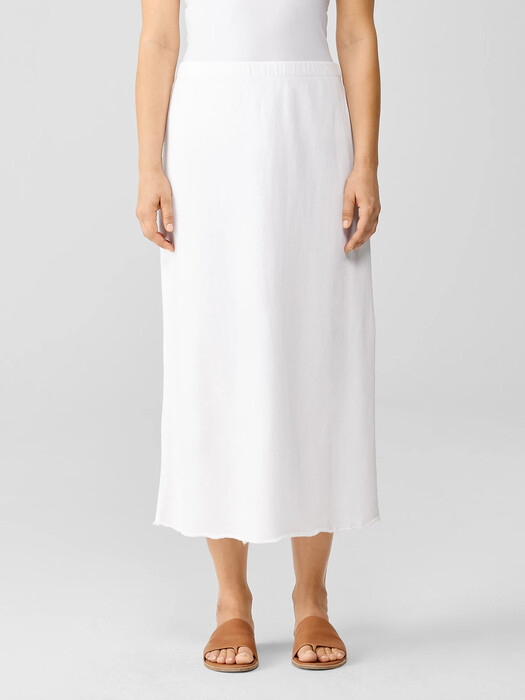 Lightweight Organic Cotton Terry A-Line Skirt