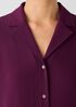 Silk Georgette Crepe Shirtdress