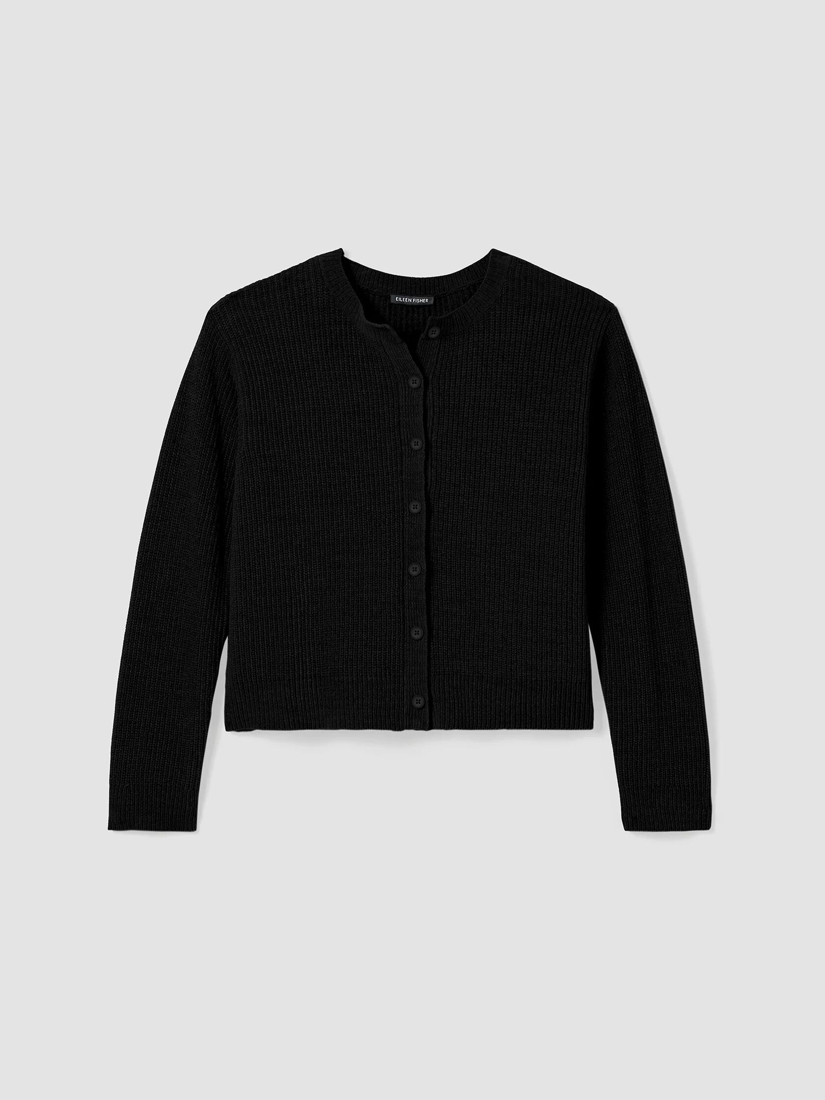 Organic Cotton Chenille Crew Neck Cardigan