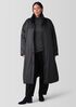 Eggshell Recycled Nylon Long Coat