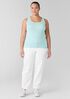 Organic Cotton Stretch Rib Scoop Neck Tank