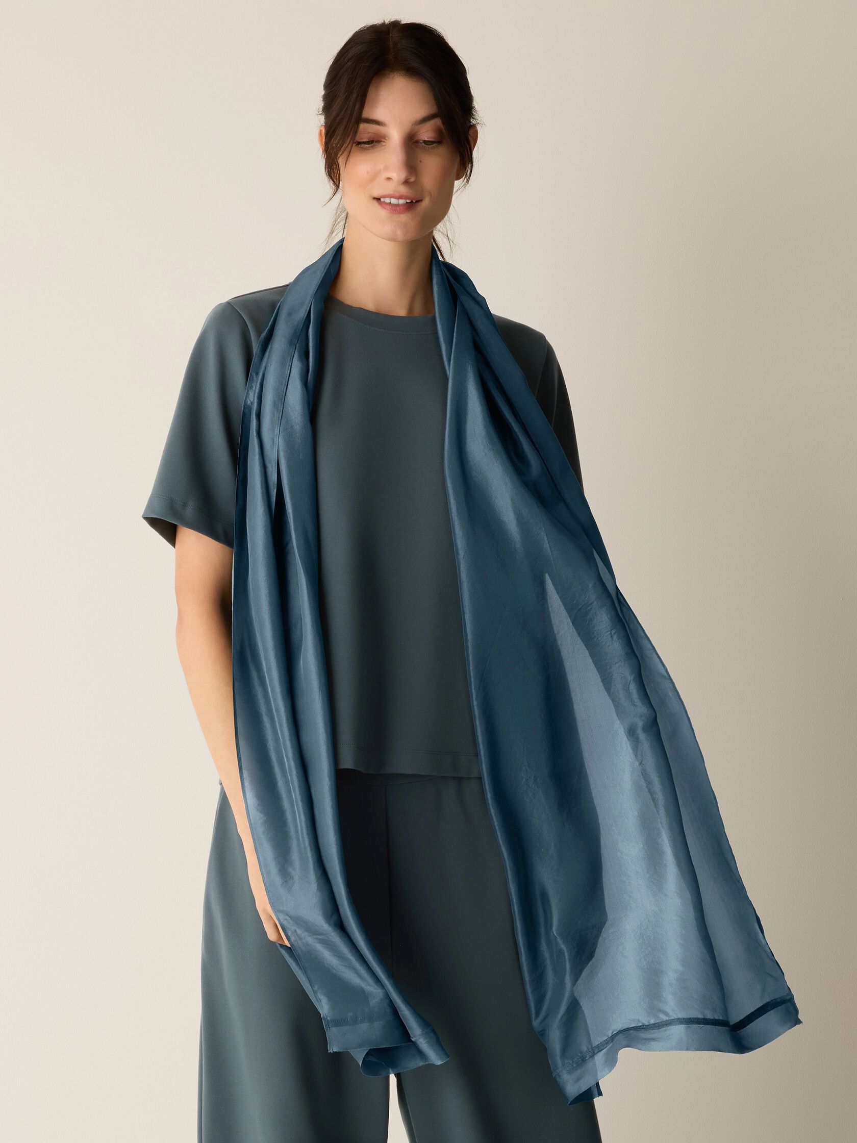 Washed Organic Silk Scarf