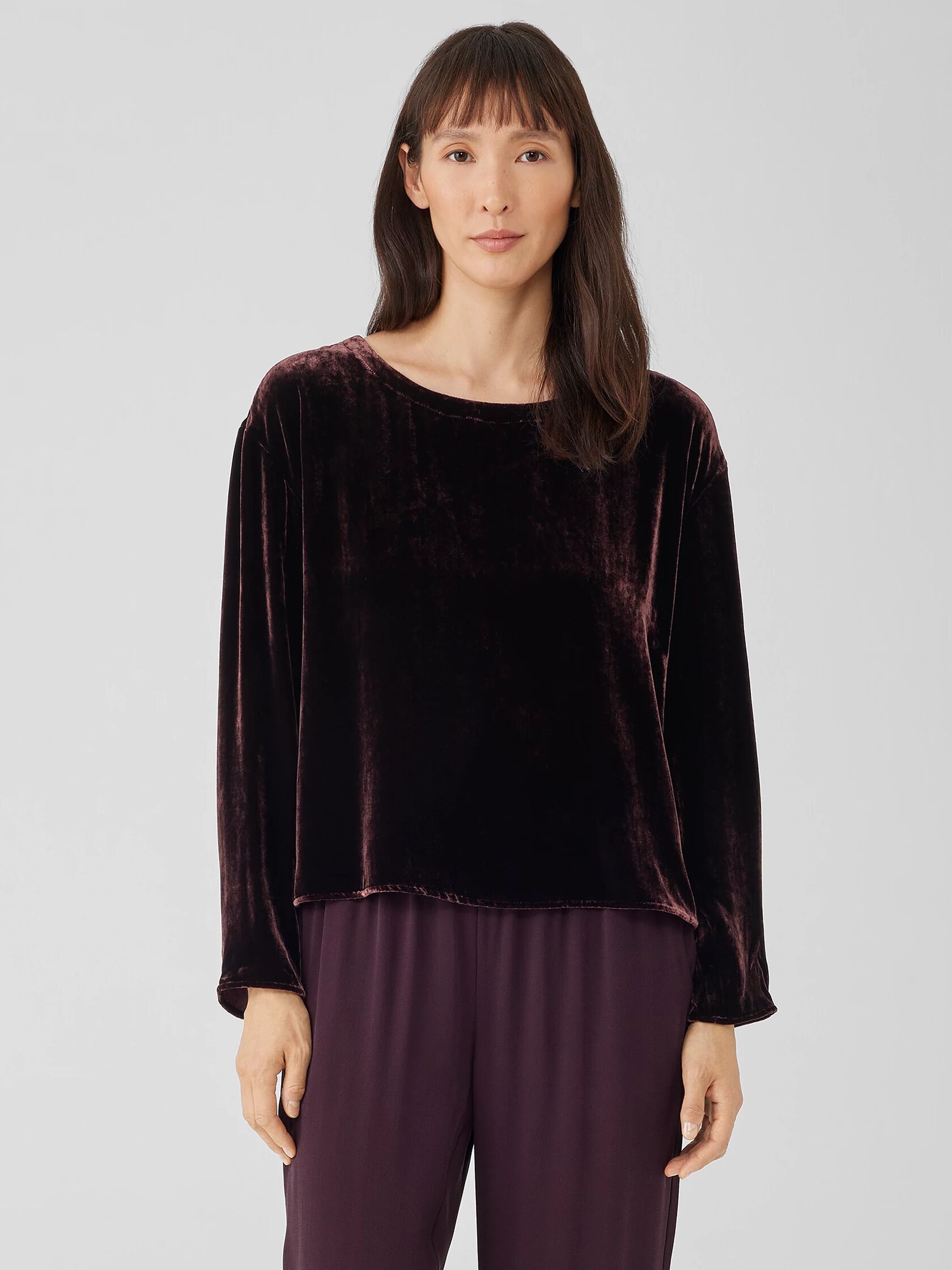 Velvet Ballet Neck Box-Top