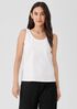 Pima Cotton Stretch Jersey Scoop Neck Tank