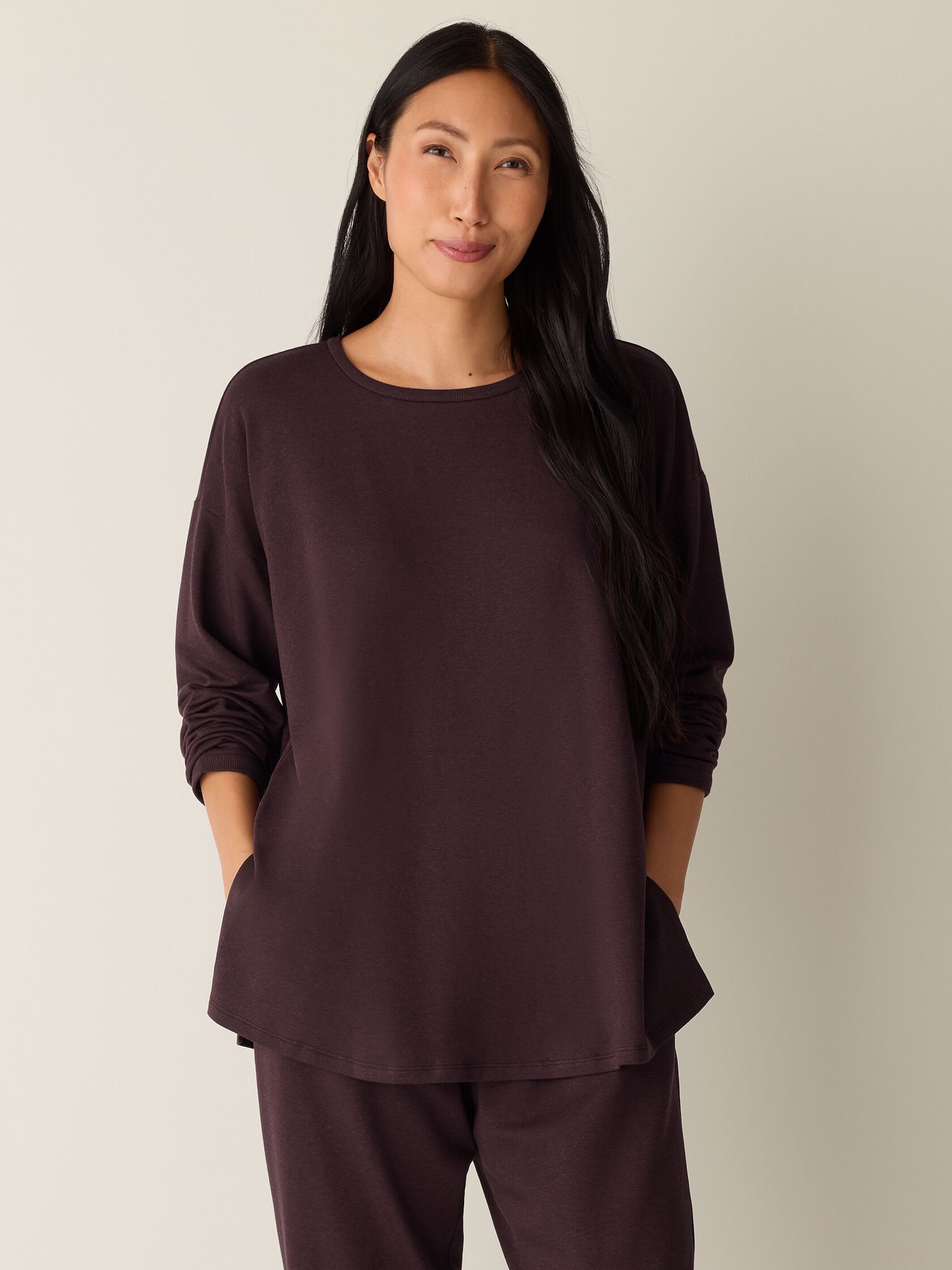 Cozy Brushed Terry Hug Long Box-Top
