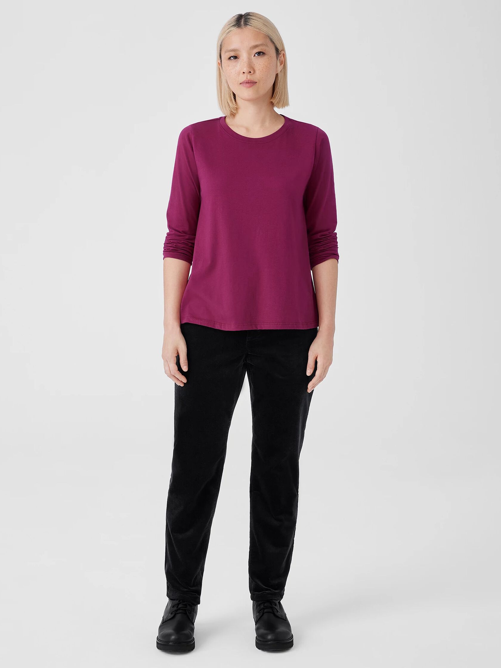 Organic Pima Cotton Jersey Long-Sleeve Tee