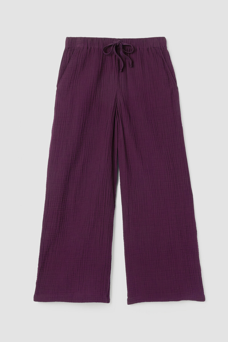 Organic Cotton Lofty Gauze Wide-Leg Pant Organic Cotton Lofty Gauze Wide-Leg Pant