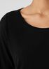 Stretch Silk Jersey Scoop Neck Top