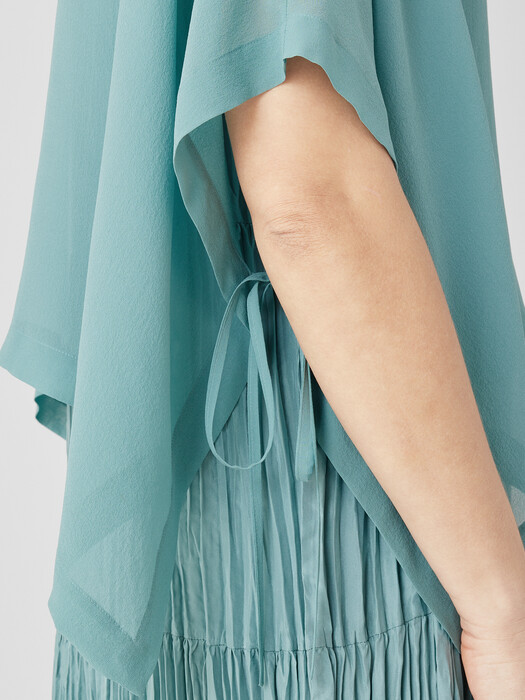 Sheer Silk Georgette Poncho