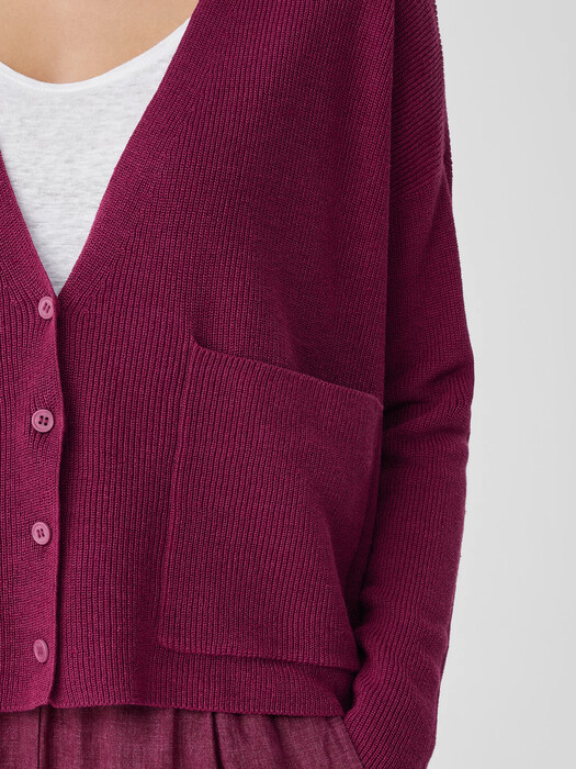 Organic Linen Cotton V-Neck Cardigan
