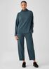 Cozy Brushed Terry Hug Funnel Neck Box-Top