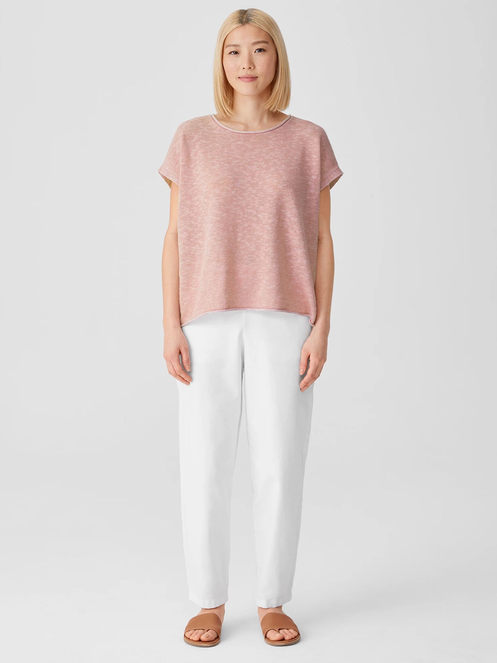 Organic Cotton Linen Slub Square Top