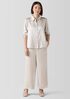 Stretch Silk Charmeuse Classic Collar Shirt