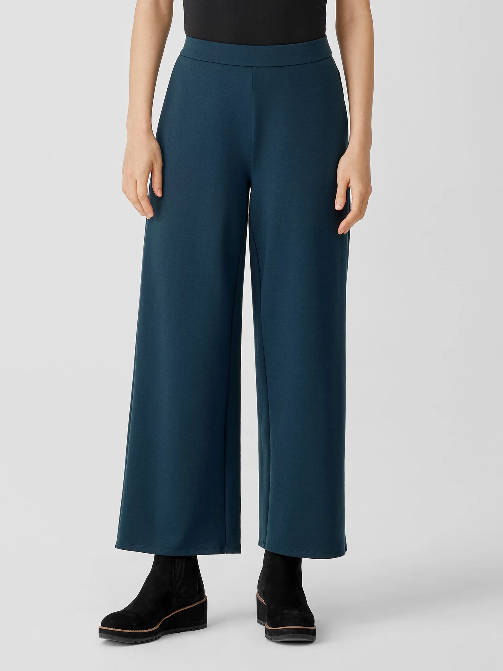 Washable Flex Ponte Wide-Leg Pant